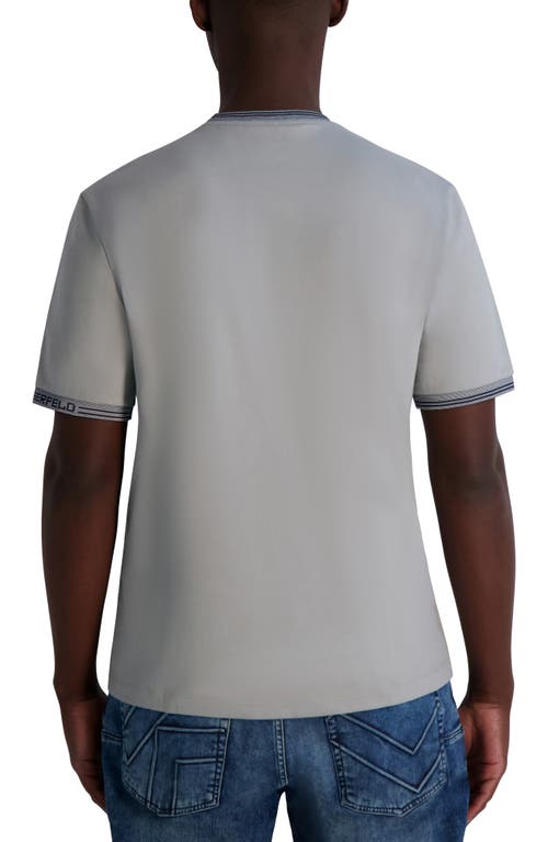 Karl Lagerfeld Paris Outline Karl Logo Graphic T-shirt In Light Grey