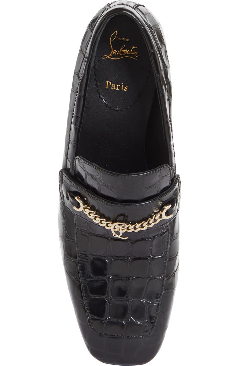 Christian Louboutin MJ Croc Embossed Loafer, Alternate, color,
