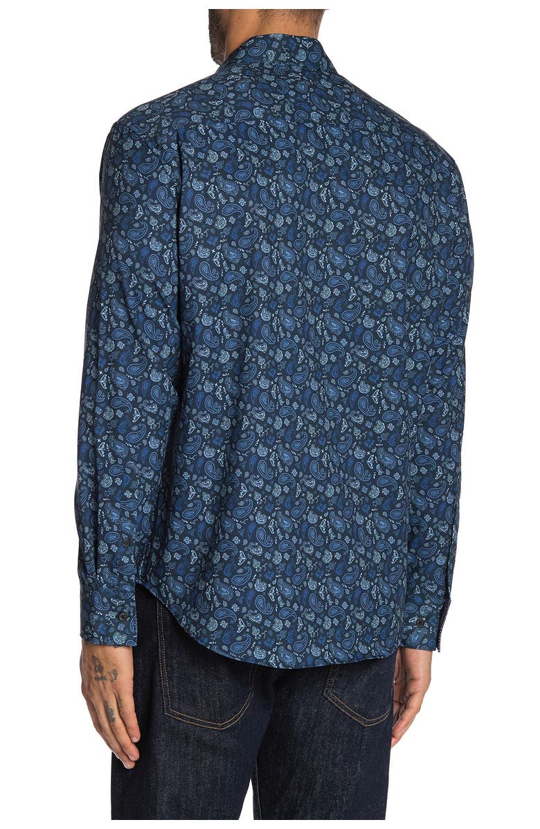 CONSTRUCT Slim Fit Paisley Print 4 Way Stretch Long Sleeve Shirt, Alternate, color, 