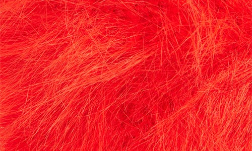Verloop Faux Fur Pouch Bag Charm In Red