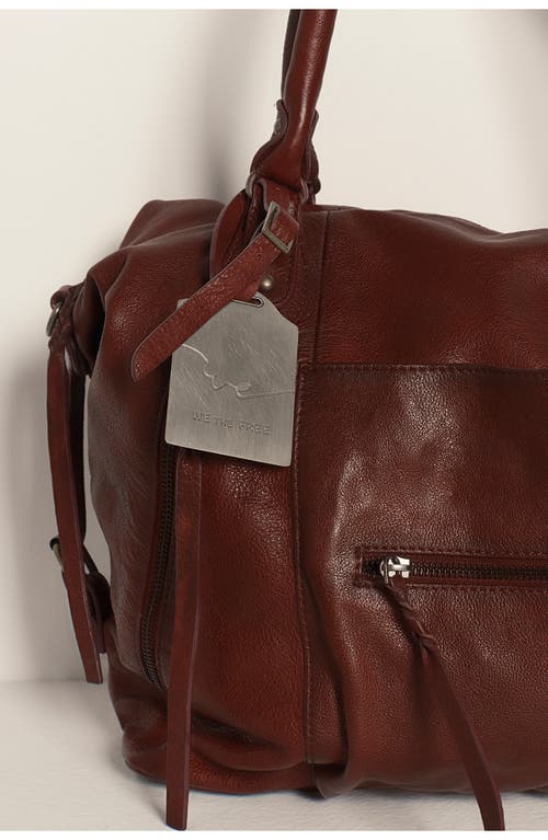 Free People We The Free Emerson Lambskin Leather Tote In Brown