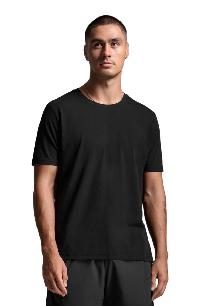 2XU Motion Cotton Flex Tee, Main, color, Black/Black