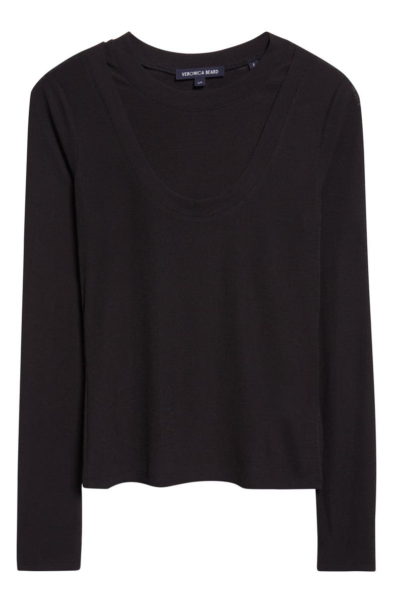 Veronica Beard Neita Knit Top, Alternate, color, Black