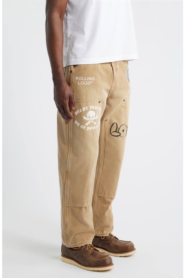 Notebook Cotton Blend Work Pants, Alternate, color, TAN