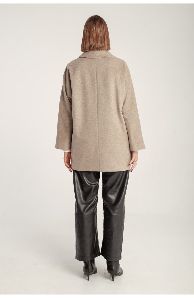 1982 Cashmere Double Breasted Short Coat, Alternate, color, Natural Brown