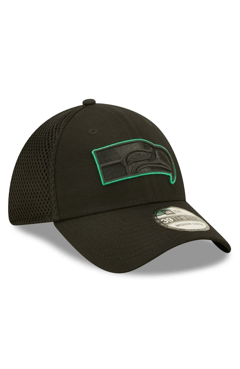 New Era Men's New Era Black Seattle Seahawks Team Neo 39THIRTY Flex Hat, Alternate, color,
