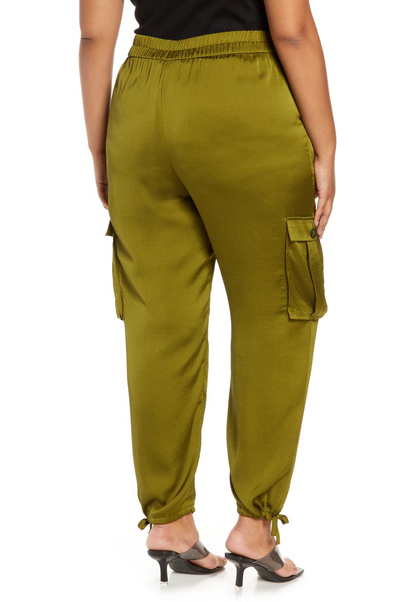 TIE DETAIL CARGO PANT, Alternate, color, OLIVE AVOCADO
