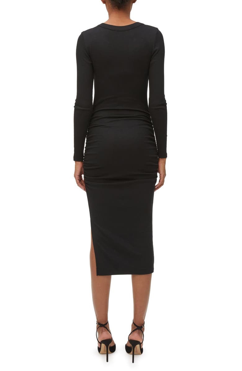 Michael Stars Nova Long Sleeve Rib Dress, Alternate, color,