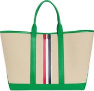 Thom Browne Medium Canvas & Leather Tool Tote