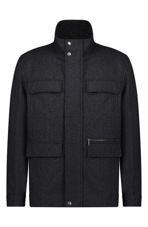 Melton Wool Blend Field Coat