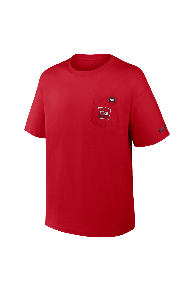 Men's Nike Red Cincinnati Reds City Connect Max90 Pocket T-Shirt, Alternate, color, Red