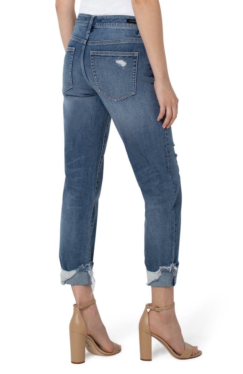 Liverpool Los Angeles Marley Distressed Girlfriend Jeans, Alternate, color, 