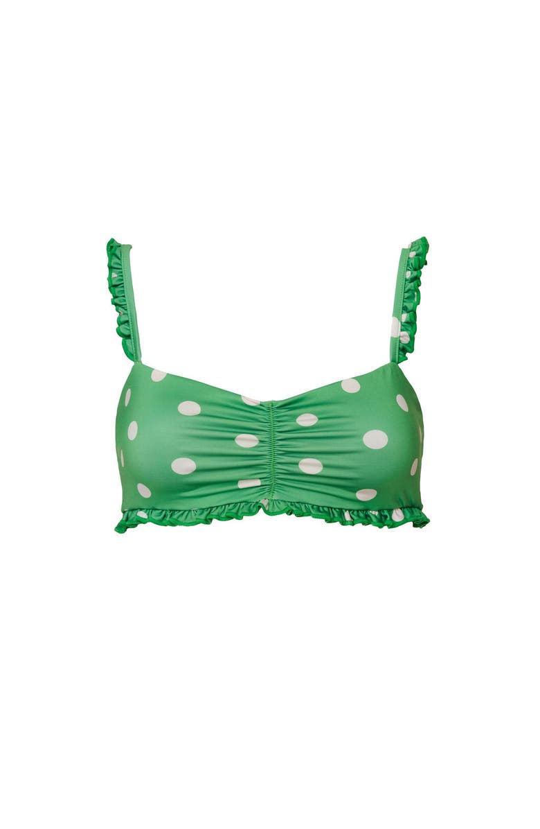 Kitty and Vibe Ruffle Bikini Top, Alternate, color, Meadow