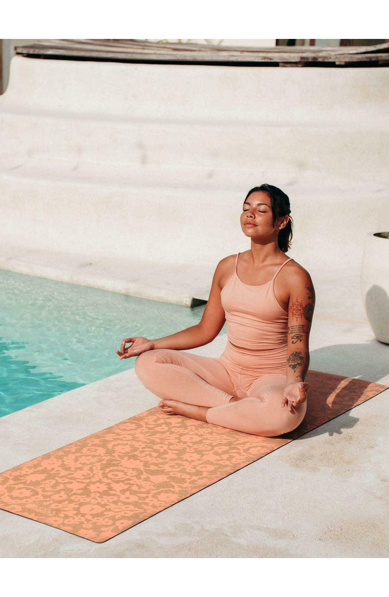 Yoga Design Lab Cork Yoga Mat 5.5mm, Alternate, color, Mandala Black