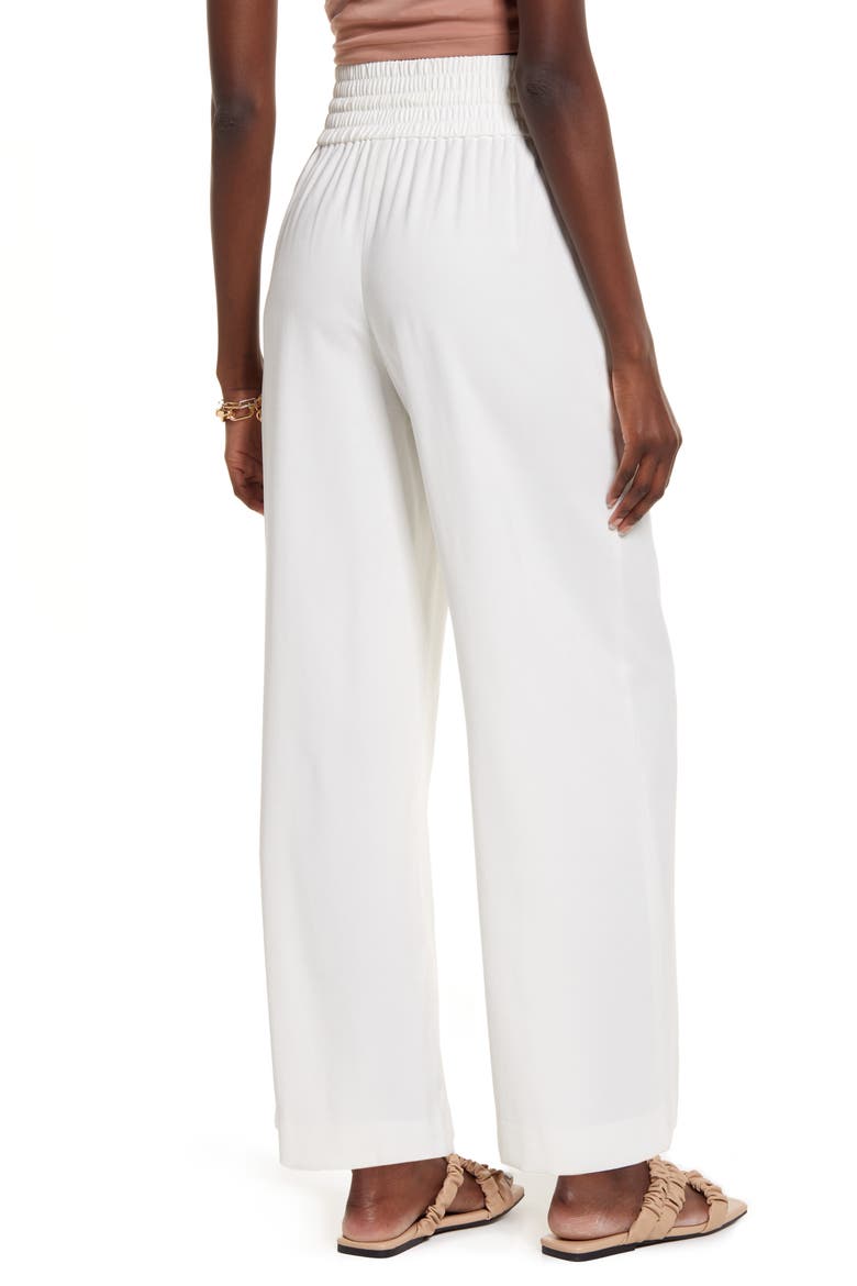 Drawstring Wide Leg Pants, Alternate, color, IVORY