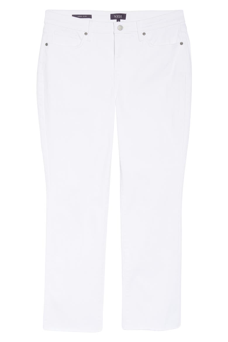 Sheri Frayed Hem Slim Jeans, Alternate, color, OPTIC WHITE