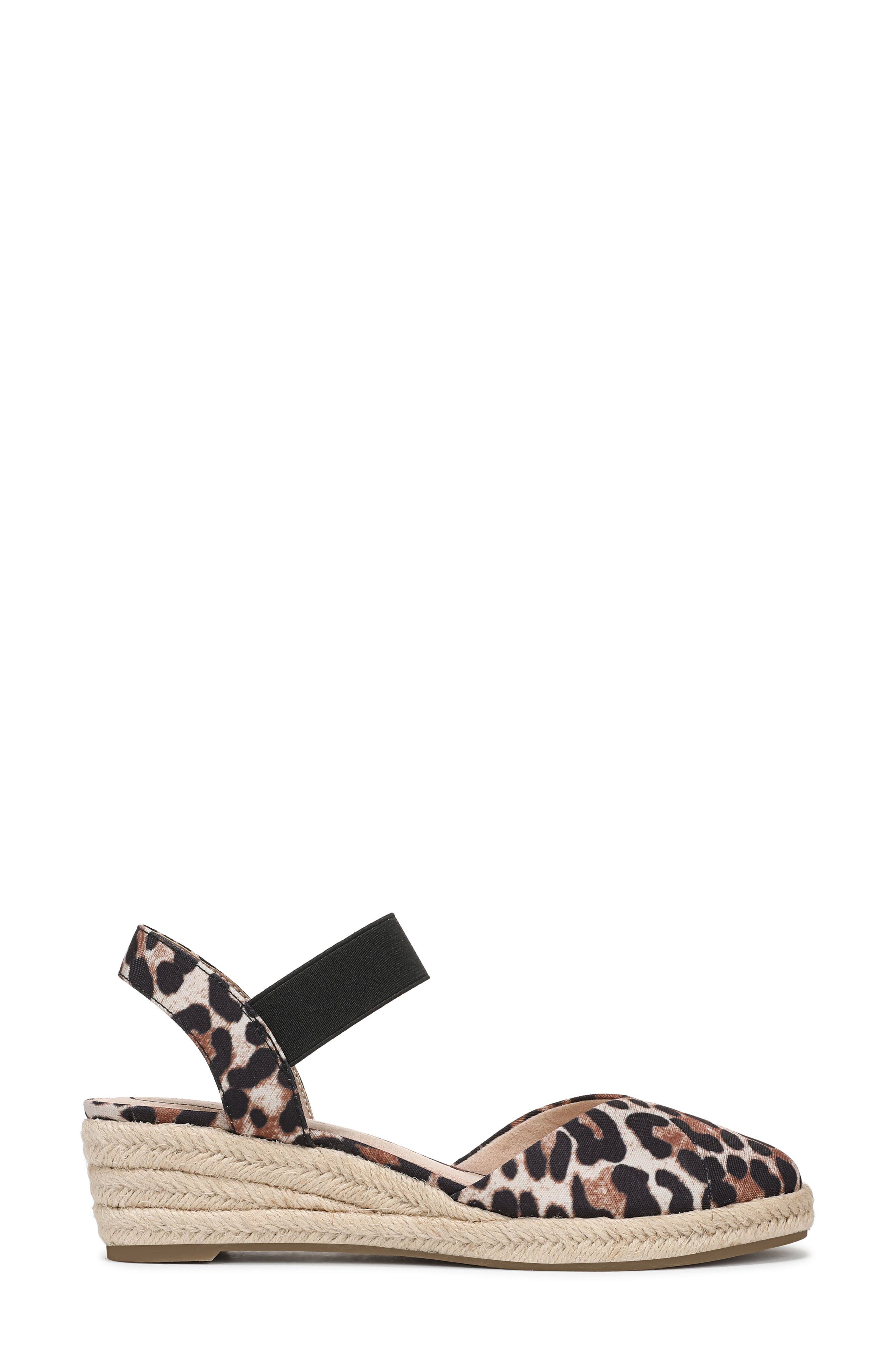 LifeStride Kimmie Ankle Strap Espadrille, Alternate, color, Natural Leopard