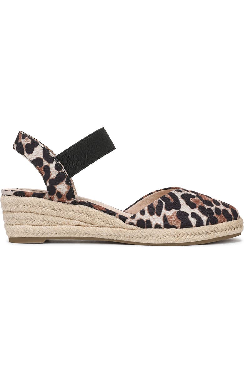 LifeStride Kimmie Ankle Strap Espadrille, Alternate, color, Natural Leopard