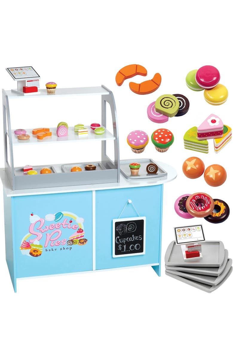 SVAN Wooden Bakery Playset Stand for Kids, Main, color, Blue