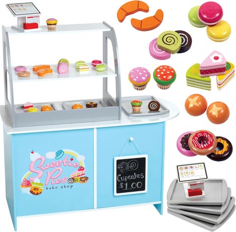 Wooden Bakery Playset Stand for Kids