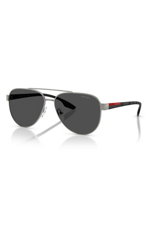 Prada Linea Rossa 58mm Polarized Pilot Sunglasses
