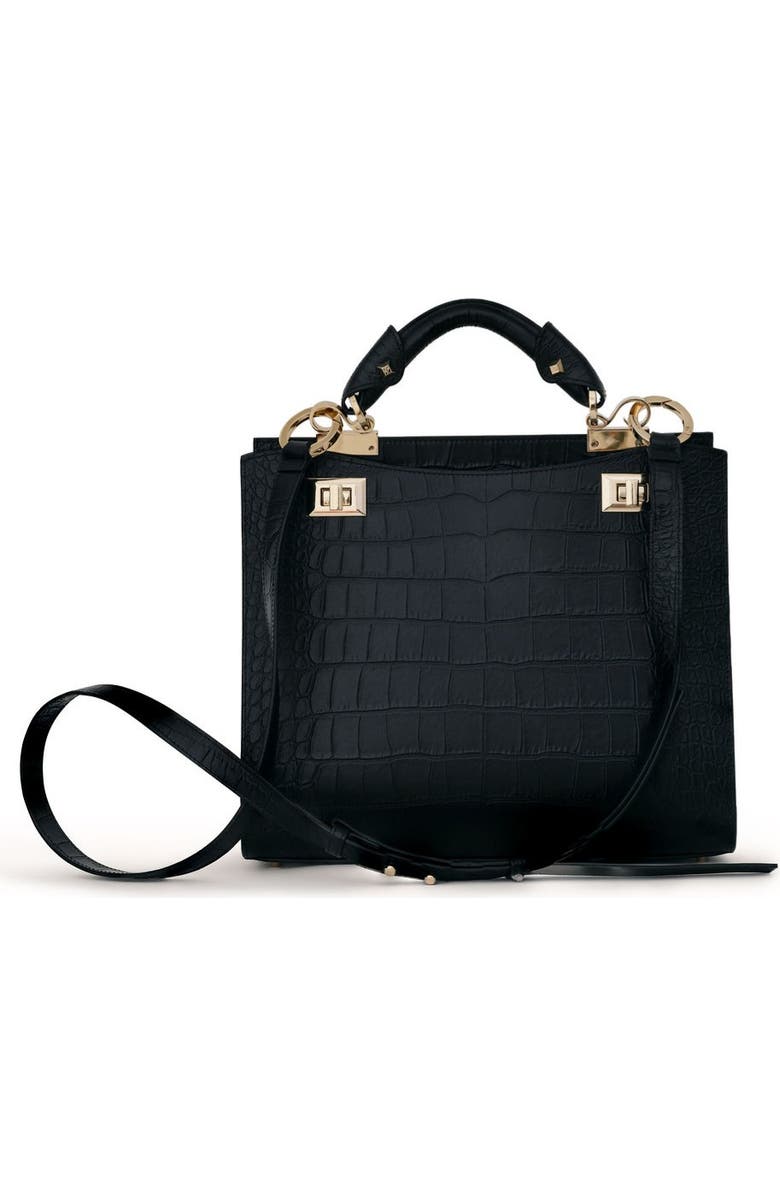 VIE LORIE Veronika Top Handle Bag, Alternate, color, Onyx