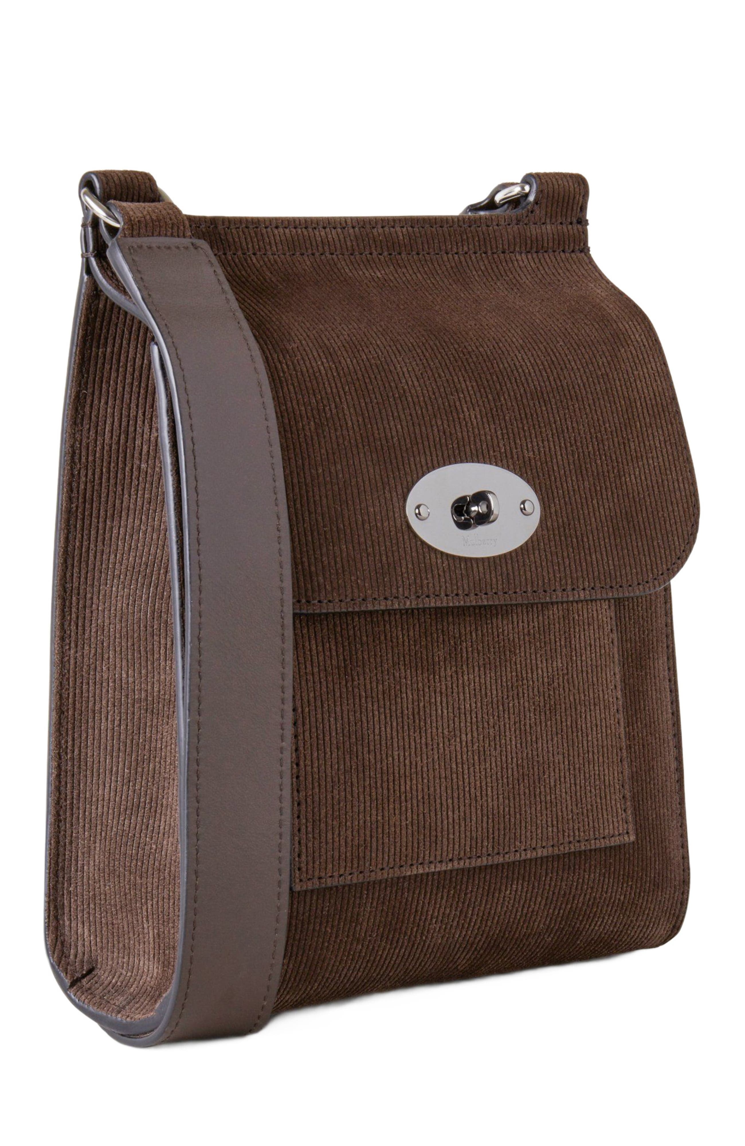 Mulberry Small Antony Crossbody Bag Corduroy Suede, Alternate, color, 