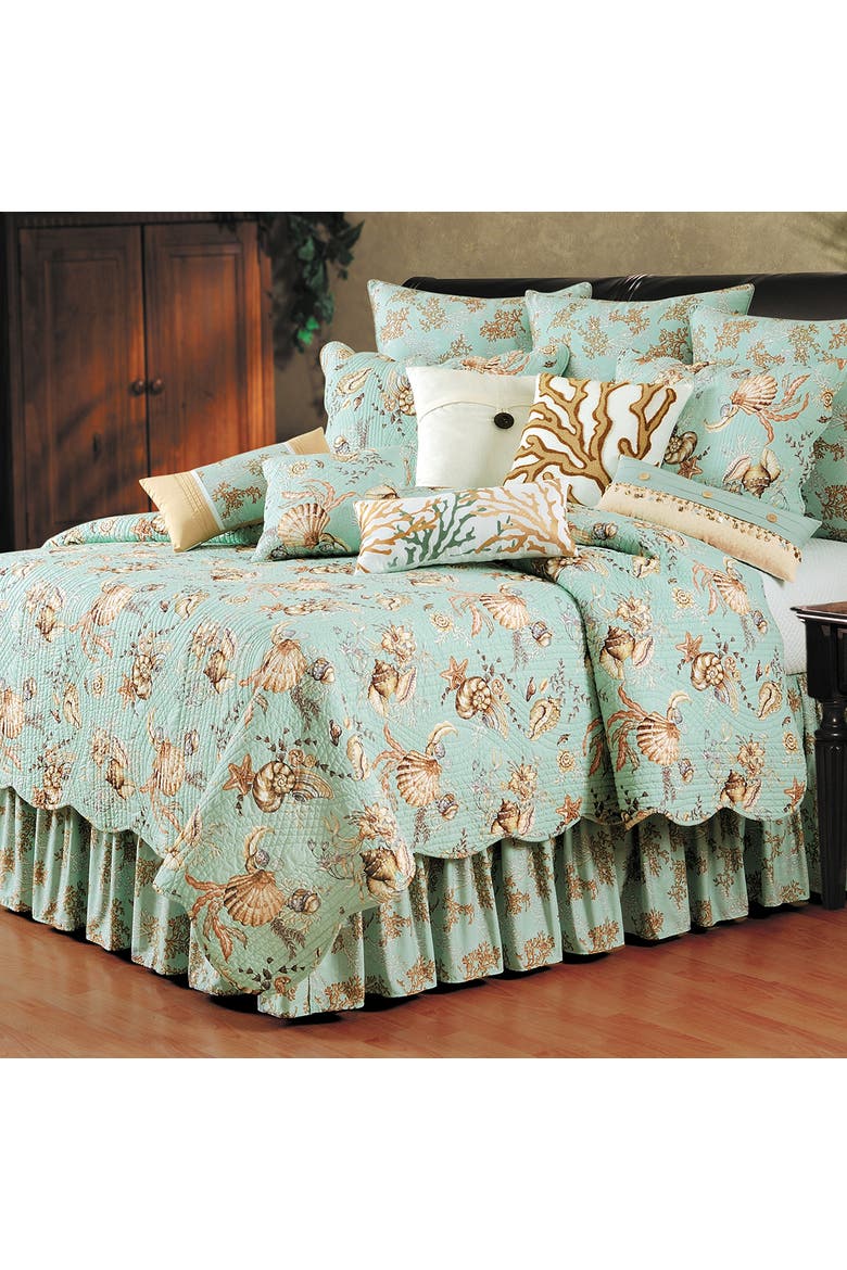 Under the Sea Queen Bed Skirt, Main, color, Blue