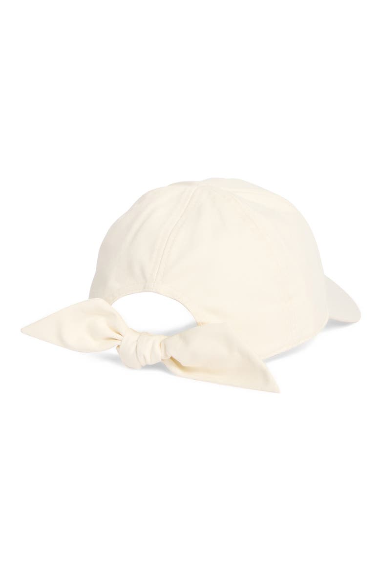 logo bow baseball cap, Alternate, color, CREAM