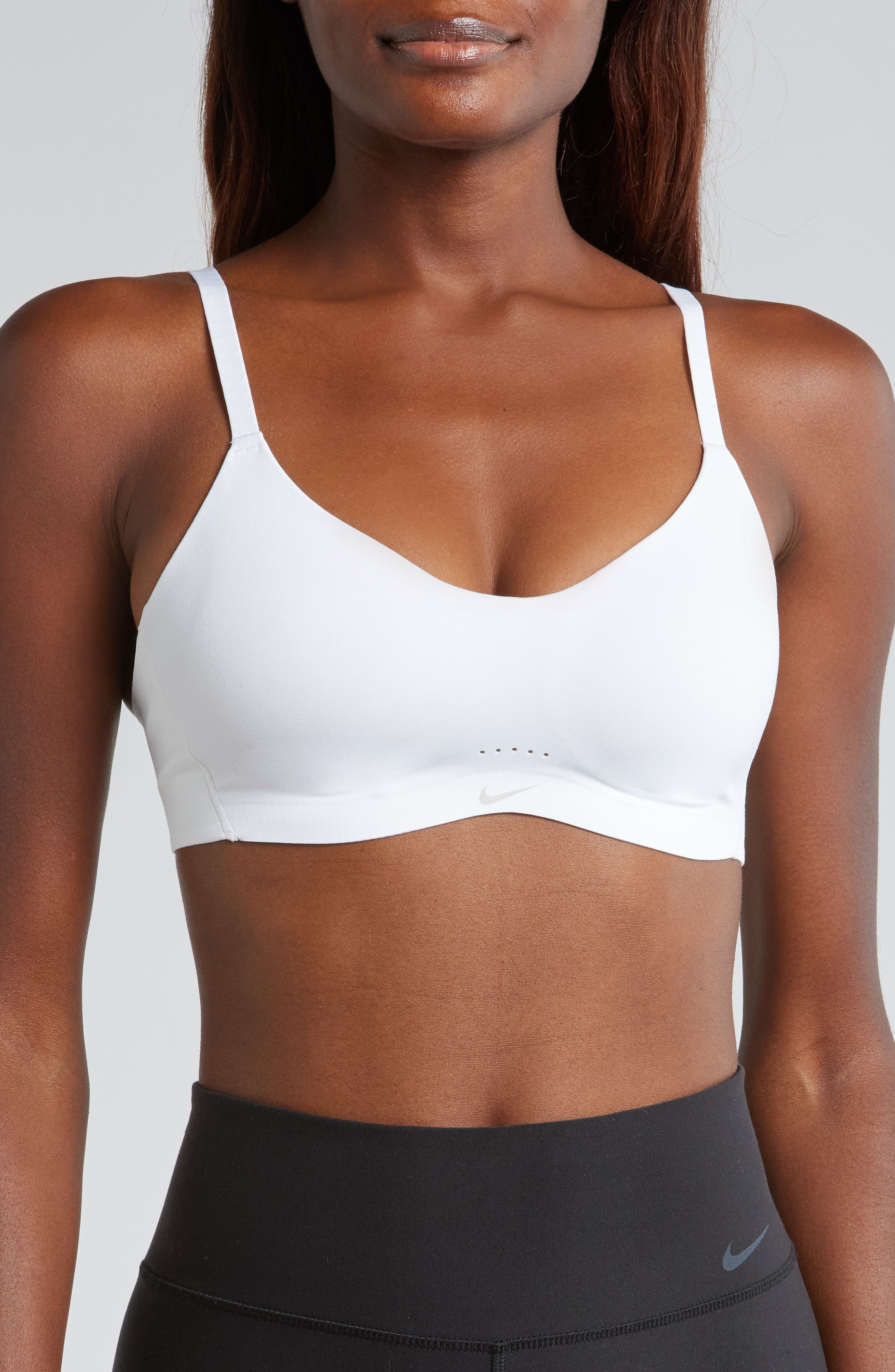 nike women's white sports bra