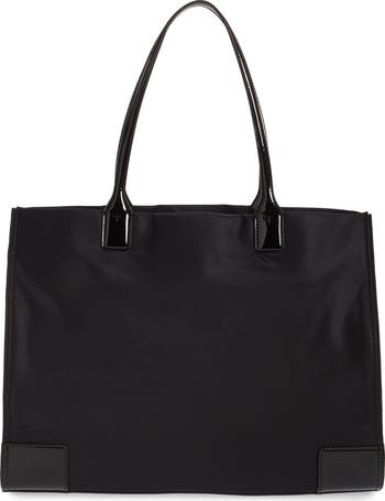 TORY BURCH Ella Mini store Nylon Shoulder Tote BLACK Patent