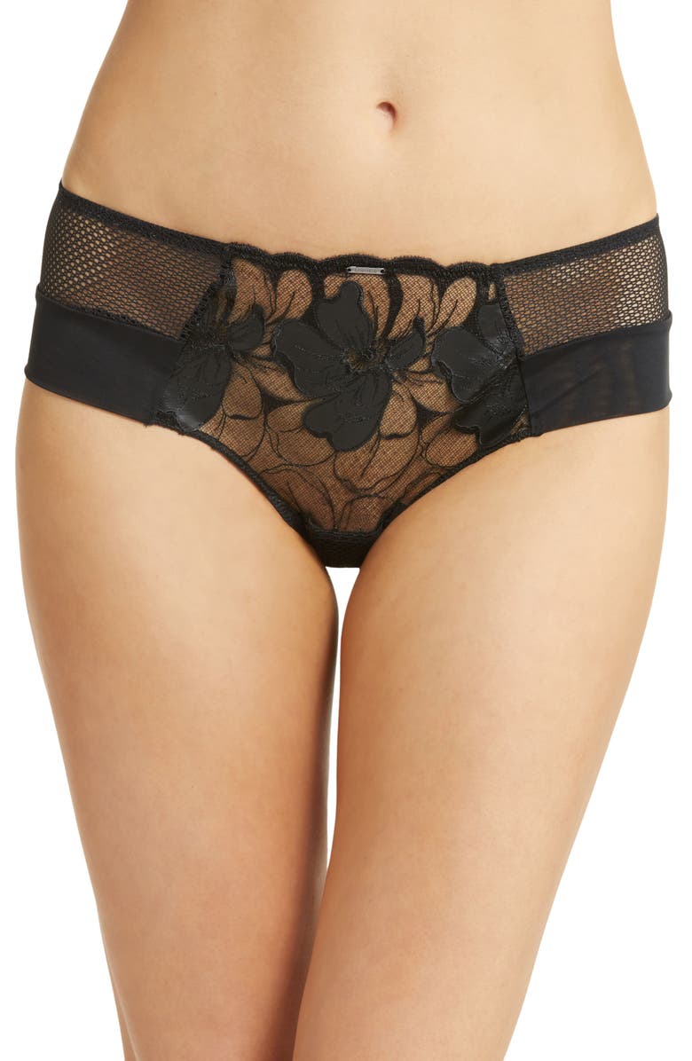 Chantelle Lingerie Fleurs Floral Embroidered Hipster Panties, Main, color, 