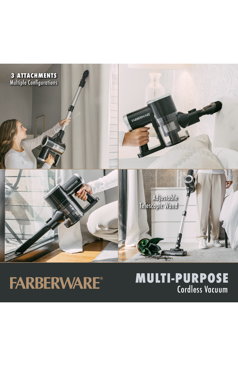 FARBERWARE Cordless Pro Stick Vacuum Cleaner, Alternate, color, Black