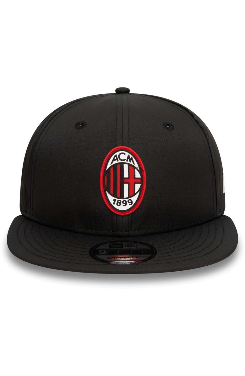 New Era Men's New Era Black AC Milan Ripstop 9FIFTY Snapback Hat, Alternate, color, 