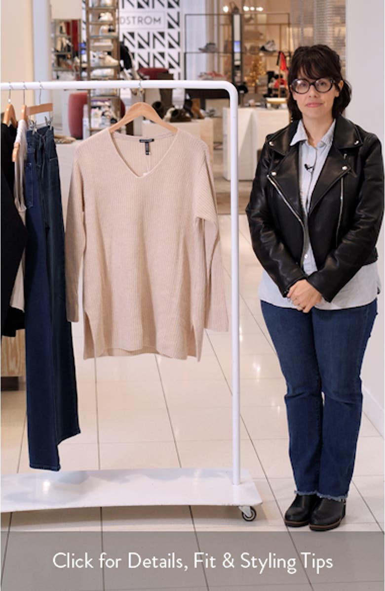 V-Neck Organic Cotton Chenille Sweater, sales video thumbnail