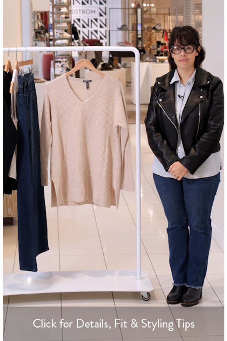 V-Neck Organic Cotton Chenille Sweater video