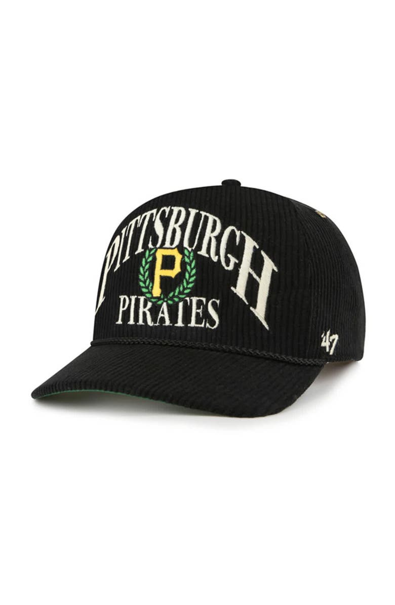 '47 Men's '47 Black Pittsburgh Pirates Pitchout Rope Hitch Adjustable Hat, Main, color, Black