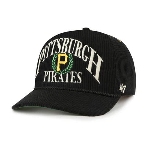 Men's '47  Black Pittsburgh Pirates Pitchout Rope Hitch Adjustable Hat
