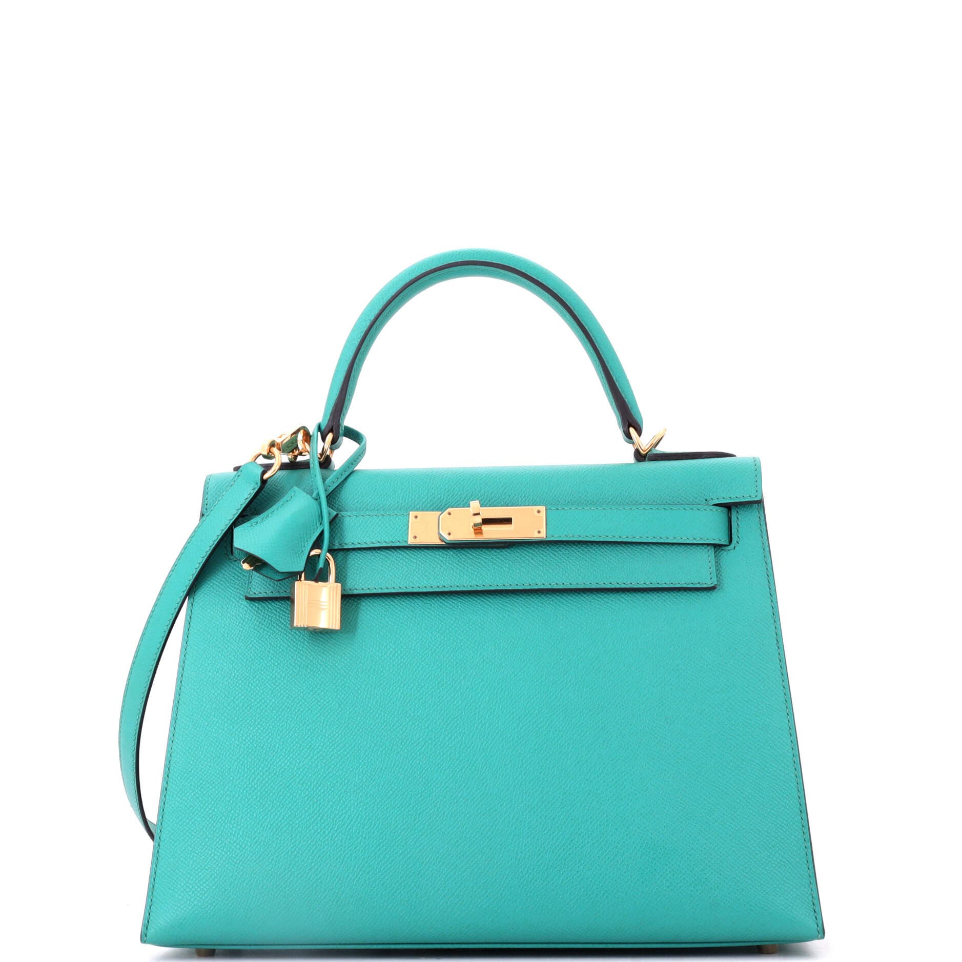 Kelly Handbag Blue Epsom with Gold Hardware 28, Main, color, Blue