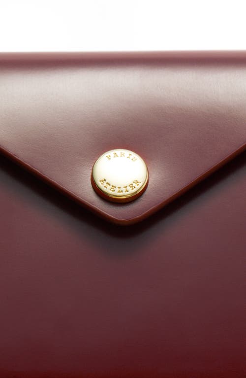 & Other Stories Leather Envelope Card Holder In Burgundy