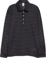 Massimo Alba Stripe Long Sleeve Polo