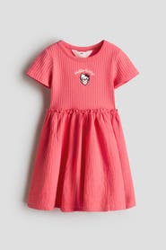 H&M Embroidered-motif Muslin-skirt Dress