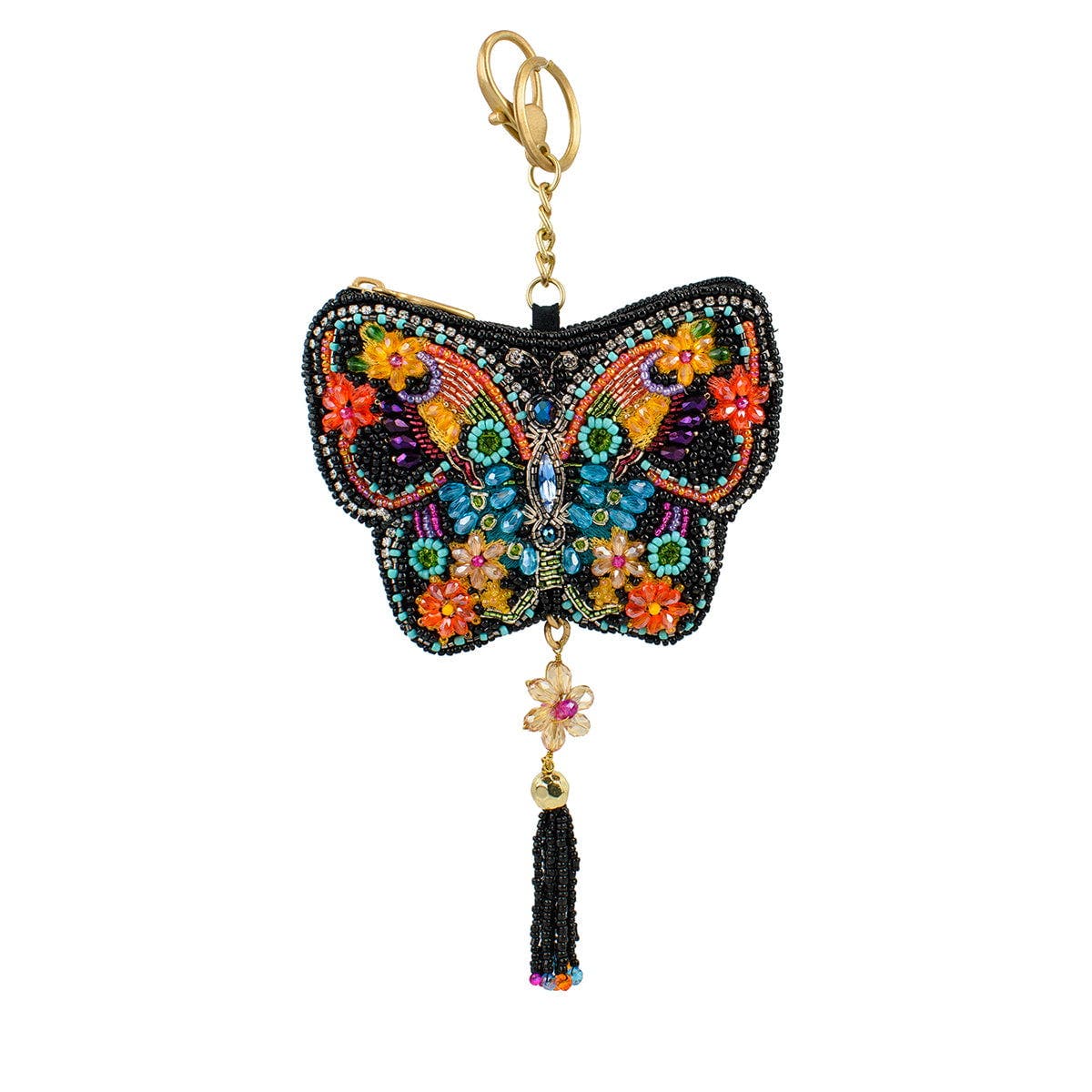 Mary Frances Accessories Flight of Fancey Coin Purse, Main, color, Black