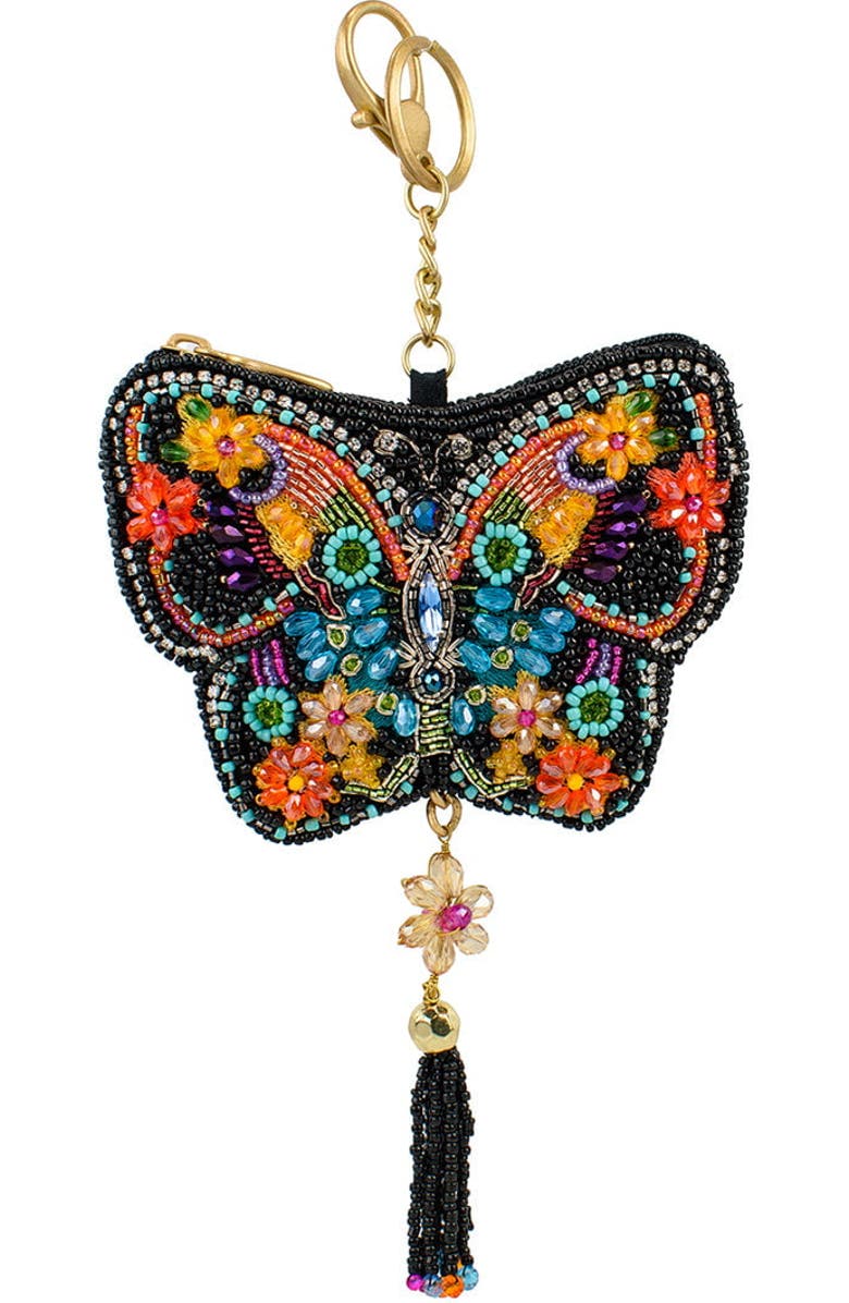 Mary Frances Accessories Flight of Fancey Coin Purse, Main, color, Black