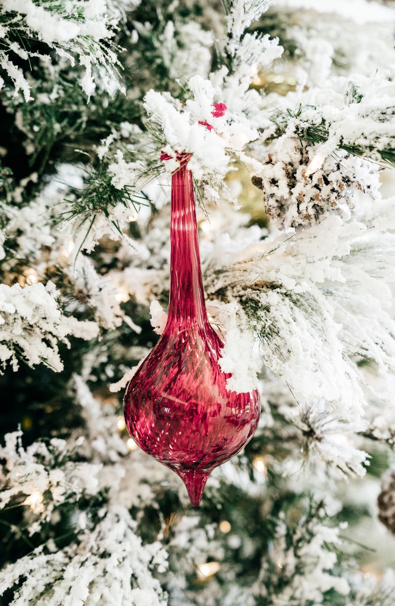 Rachel Parcell Set of 2 Pulled Glass Ornaments, Alternate, color,