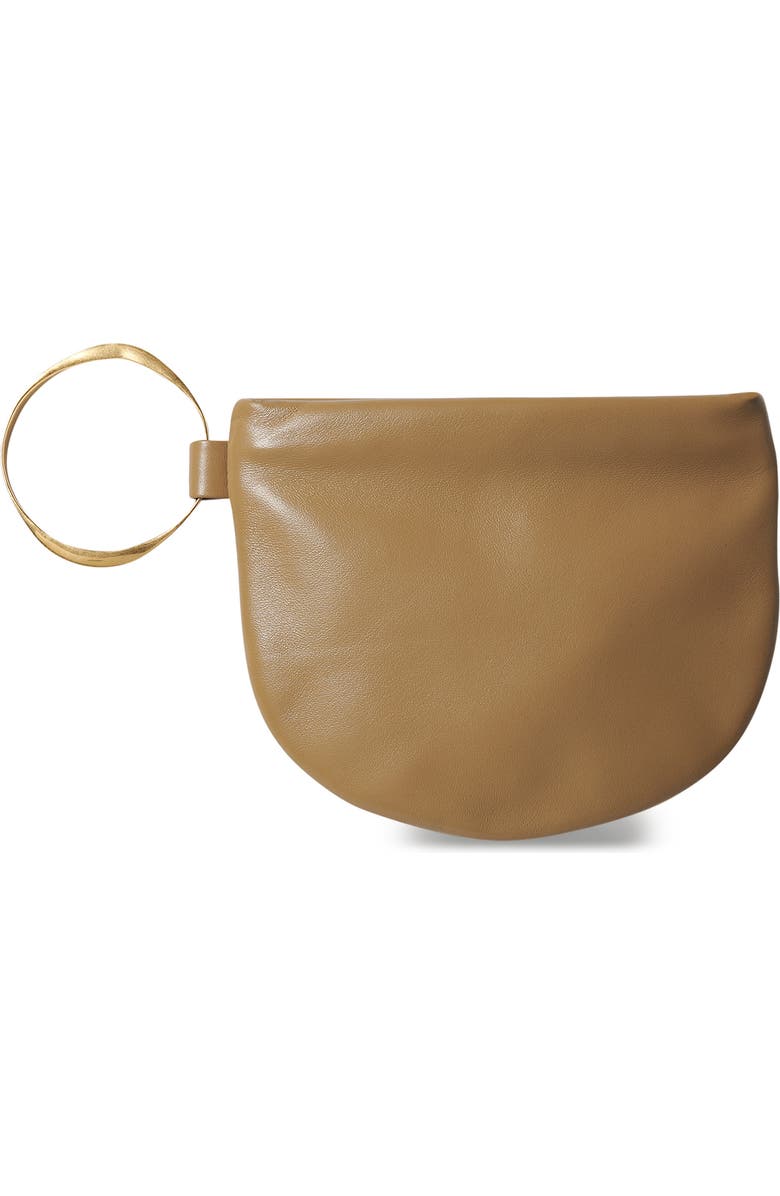 The Row Geo Bracelet Leather Clutch, Main, color, Incense Ang