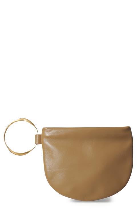 Geo Bracelet Leather Clutch