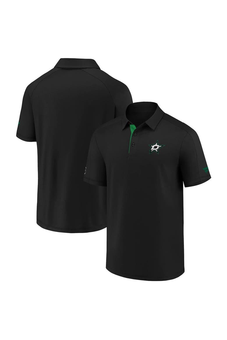 Men's Fanatics Branded Black Dallas Stars Authentic Pro Locker Room Polo, Main, color, Black