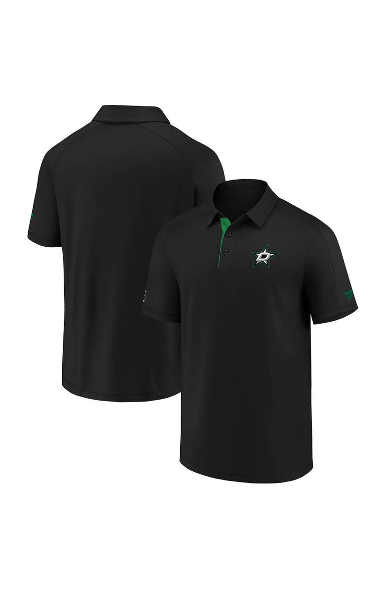 FANATICS Men's Fanatics Branded Black Dallas Stars Authentic Pro Locker Room Polo, Main, color,