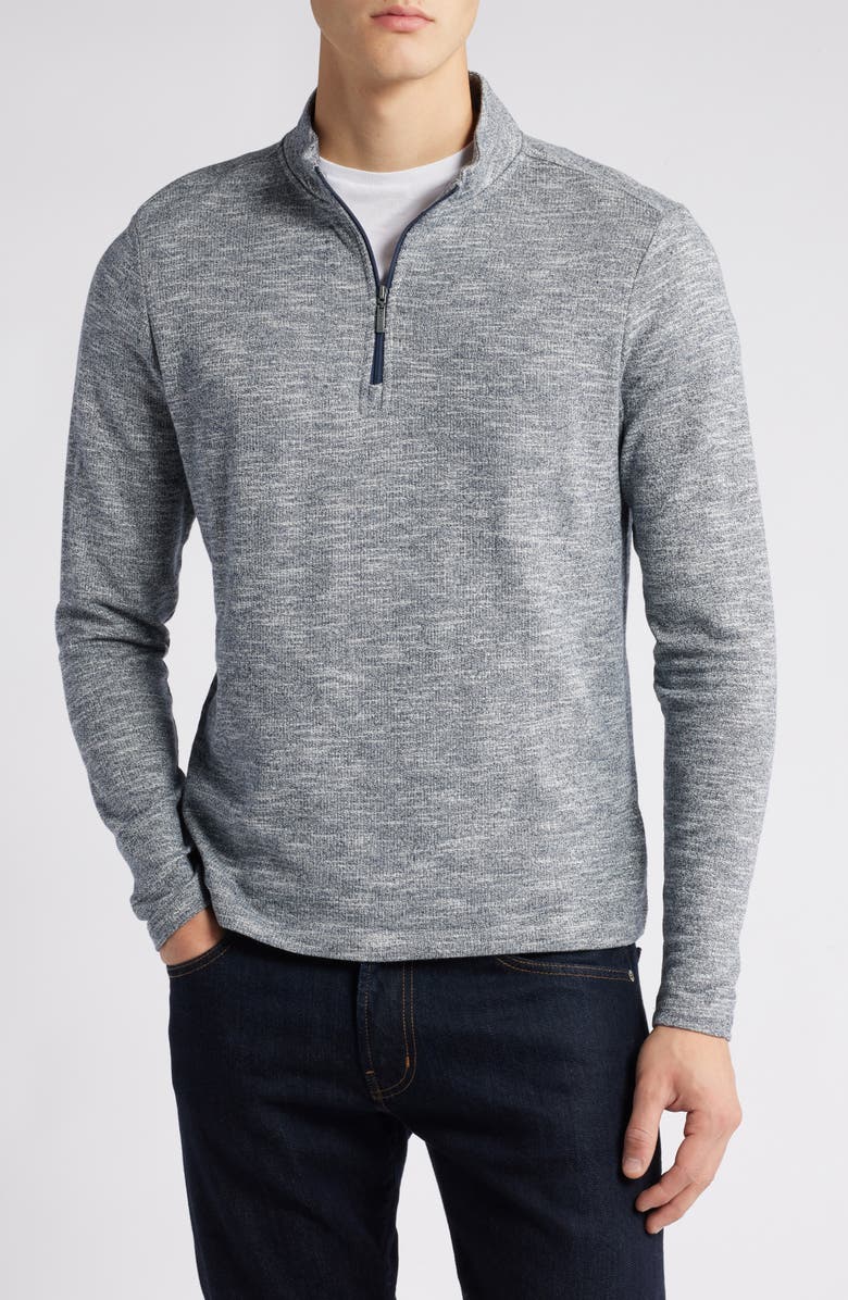 Robert Barakett Crestwood Half Zip Pullover, Main, color, Grey/ Navy